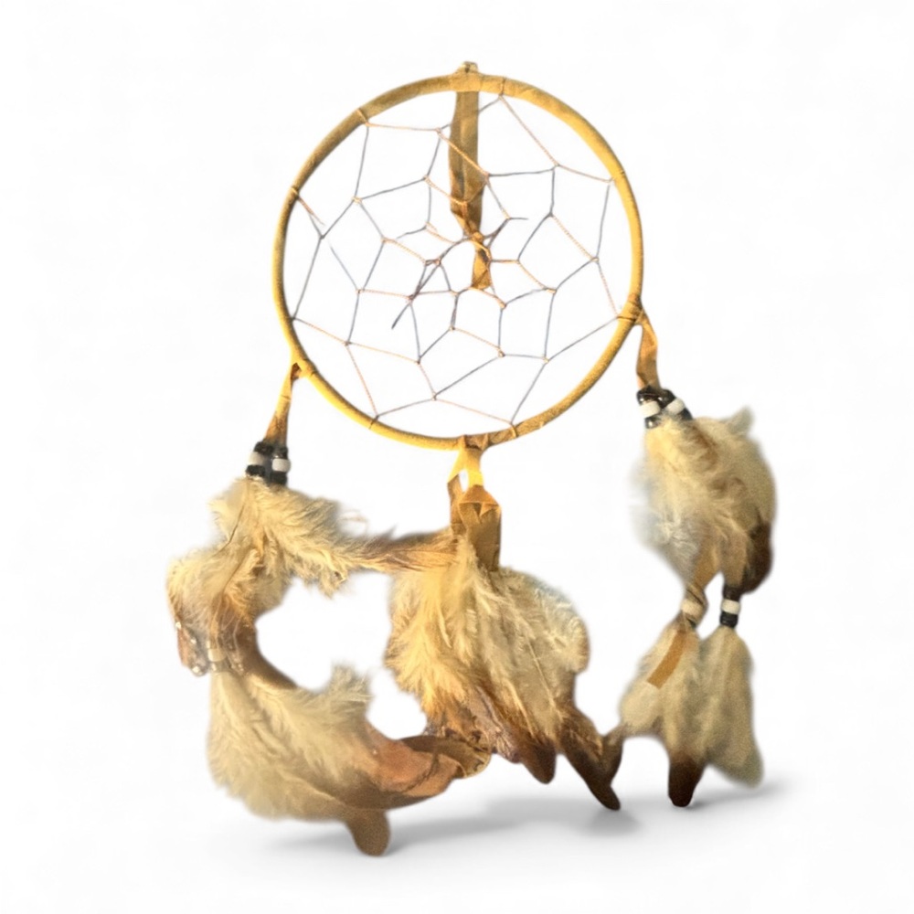 Dream Catcher Brown copper feathers Gift Idea Native Americans Tribal hippie NEW